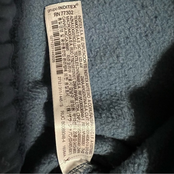 ZARA crop top sweater blue size small cinch feature - Picture 11 of 12